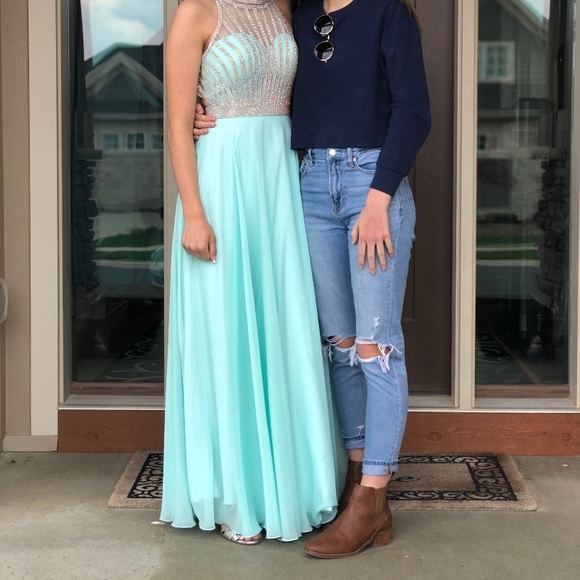 navy blue crop top - Picture 6 of 7